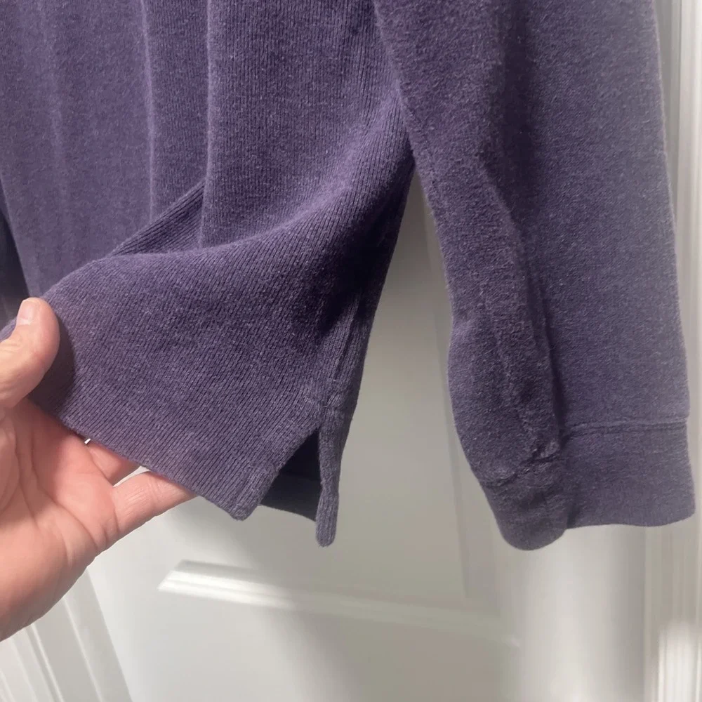 Polo Ralph Lauren Sweater‎ Men's LARGE Purple 1/4 Zip Pullover Pony Logo Vintage